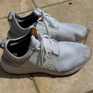 New Balance White and Brown Sneakers